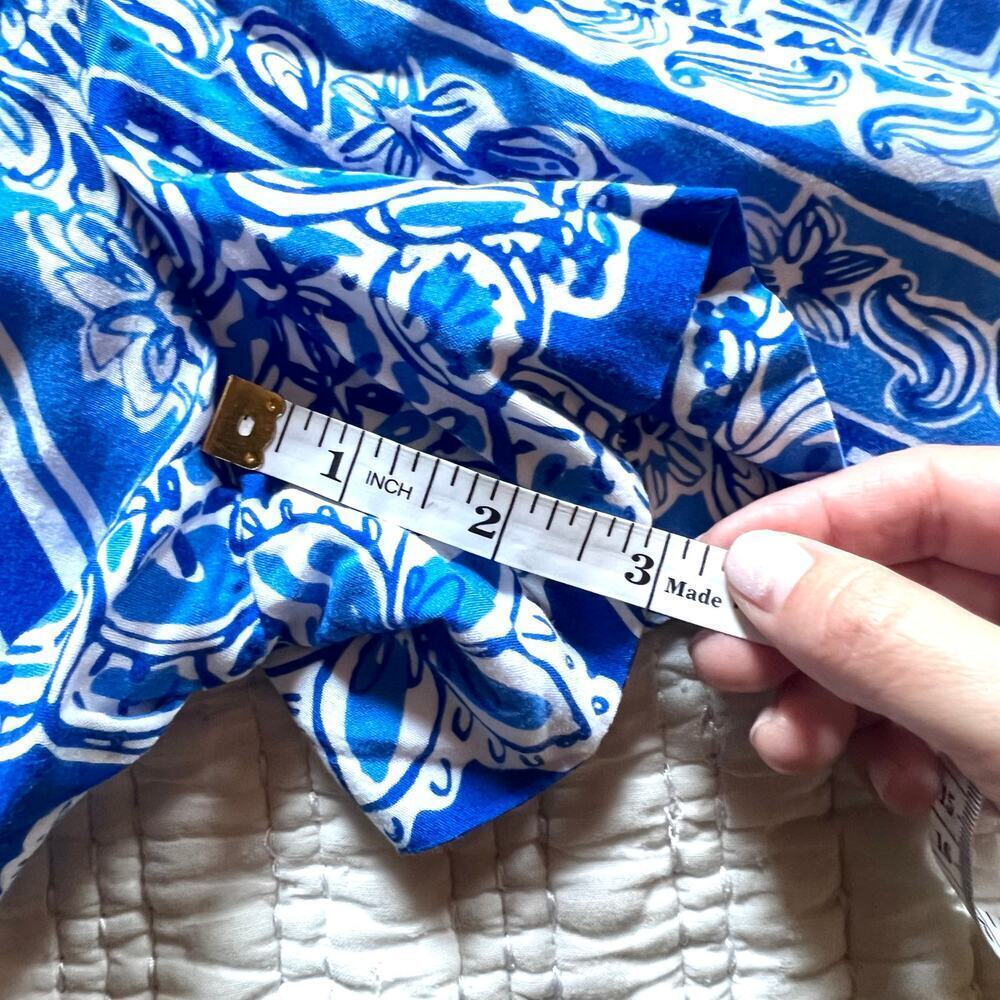 Lilly Pulitzer dusk shorts romper blue and white size S - Picture 9 of 15